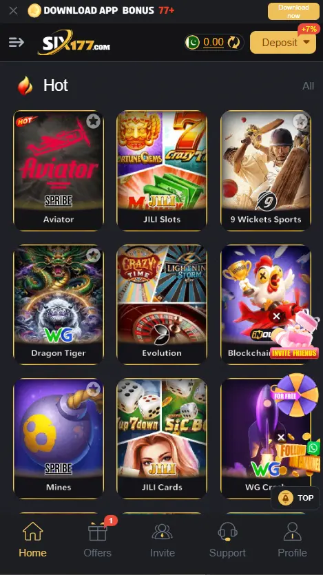 Six177 game app new earning platform