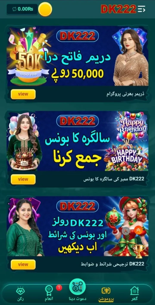 Dk222 game appk interface