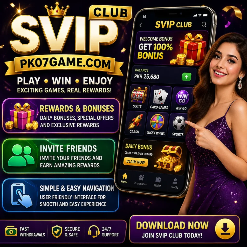Svip club game app image showing rewards, invite bonuses