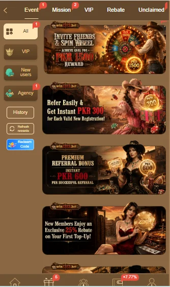 Win1313 game apk rewards and  bonuses